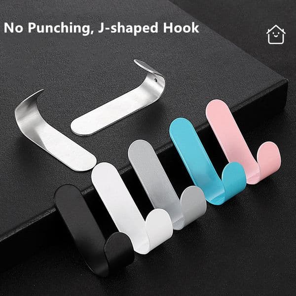 Multi purpose Wall Organizer Hook Behind door Key Cloth Hanger Bathroom Robe Towel Holder Rack Kitchen Hardware Shelf 5
