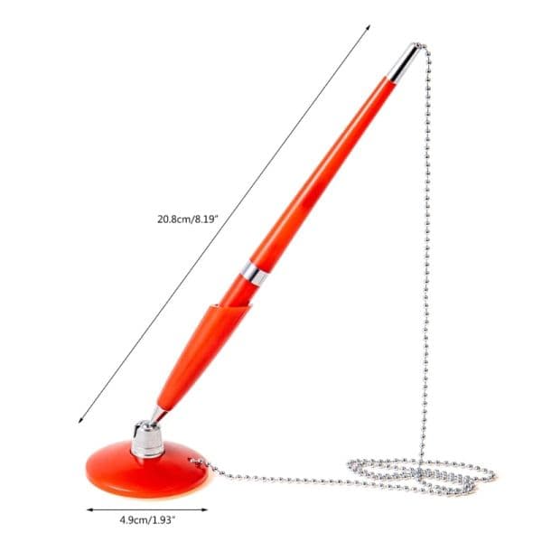 Desk Pen with Adhesive Pen Chain and Security Pen Holder Reusable Easy-to-Use Drop Shipping