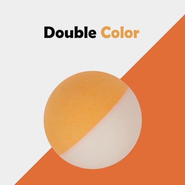 50/100pcs One Pack Creative Color Table Tennis Balls Double Color Seamed ABS 40+ Plastic High Elasticity Durable Ping Pong Balls