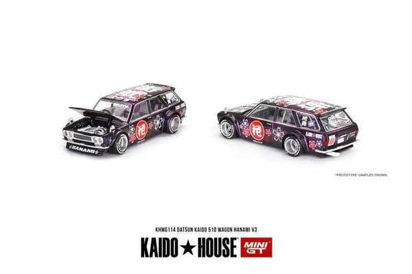 Cars Diecast Model Cars Kaido House x MINI GT 1 64 Datsun 510 Van V3 Diesel Model Car d240527