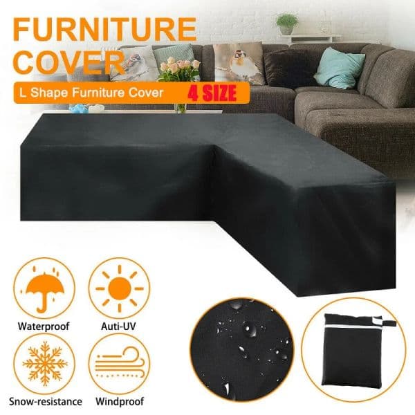 L-Shaped new Sofa Waterproof Waterproof Cover Furniture Cover Outdoor 2025 Garden Courtyard Rattan Sofa Dust-Proof V-Shaped Mold Cover