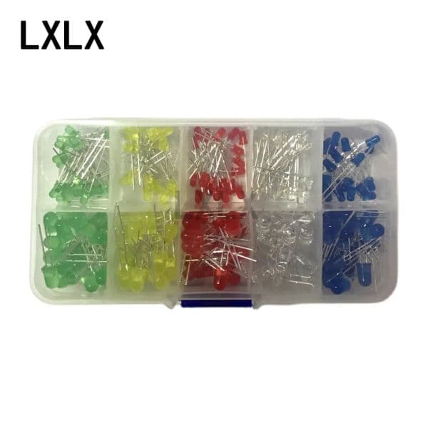 3mm 5mm LED Diode Kit, White Green Red Blue Yellow Orange F3 F5 new Light Emitting DIY 2025 Led Light Diode Electronic Kit Boxed