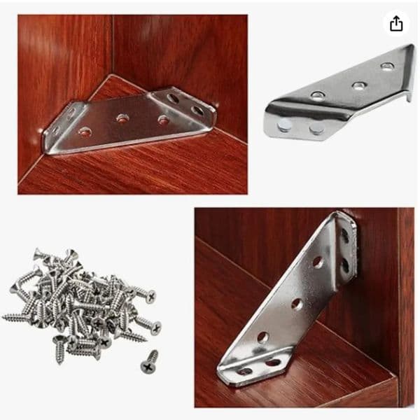 10/20PCS Multi-Purpose Right Angle-Bracket Heavy Duty Corner Codes Bed Cabinet Furniture Triangular Reinforcement Bracket