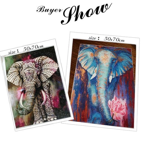 HUACAN 5d Diamond Painting Full Drill Animal New Arrival Diamond Embroidery Elephant Decorations For Home