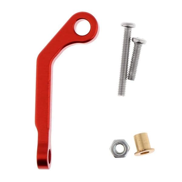 1Pcs Rc Car Spare Parts Metal Servo Pull Rod,Red & 3Pcs Rc Airplane Propellers for Wltoys Xk X450 Fixed Wing Aircraft