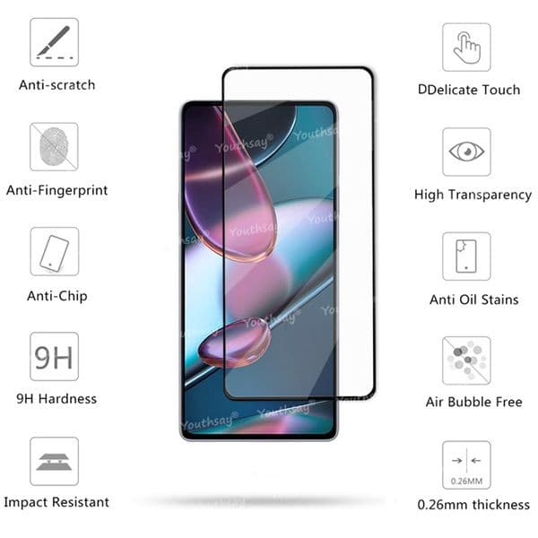 For Motorola Moto Edge X30 Glass For Moto Edge X30 Tempered Glass Screen Camera & Protector Film For Motorola Edge S30 X30