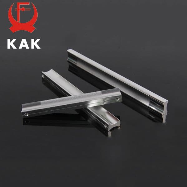 KAK Kitchen Cabinet Handles Drawer Pulls Aluminum Alloy Door Knobs Holder Case Box Puller Stick Furniture Handle Hardware