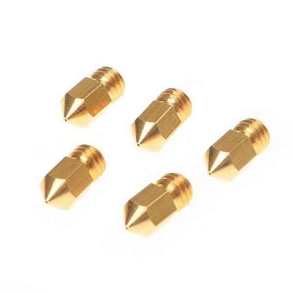 10pcs 0.2 0.3 0.4 0.5 0.6 0.8 1.0 mm MK8 Extruder Nozzle 1.75mm 3.0mm for 3D Printer Makerbot Anet A8 Creality CR-10 CR-10S S4