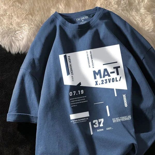 Harajuku Printing Letter Mens T Shirts Summer Short Sleeve Oneck Loose Solid Youth Tops Tees Casual Fashion Men Clothing 240528