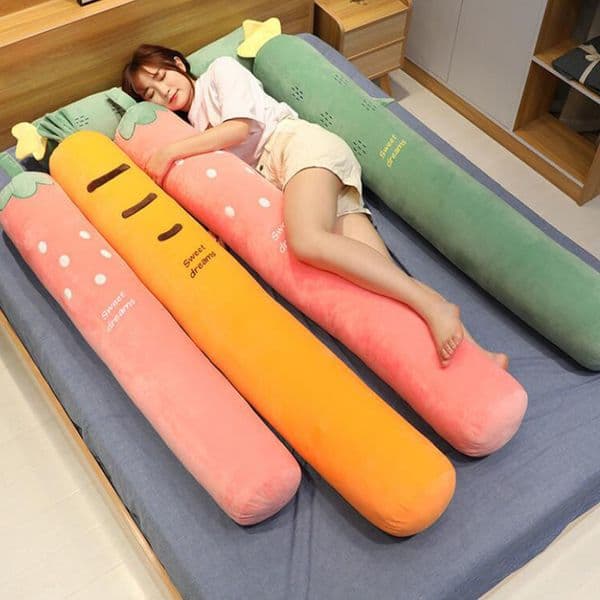Cartoon Fruit Long Pillowcase Avocado Carrot Strawberry Cute Decorative Pillow Cover Pregnant Sleeping Leg Cushion Cover No Fill