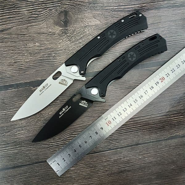 Russian HOKC High Quality G10 Camping Outdoor Tactics Pocket Knife Multifunctional Portable Assisted Flipper Folding Knife Fruit Knife EDC Cutting Tool