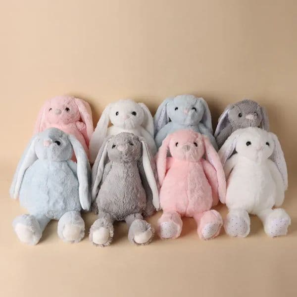 Cm Easter Sublimation Day Bunny Festive Long Ears Bunnies Doll With Dots Pink Grey Blue White Rabbit Dolls For Childrend Cute Soft Plush Toys Wholesale S s