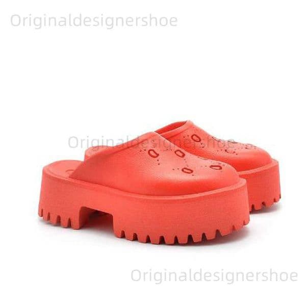 Slippers Luxury Brand Designer Womens Platform Perforated G Sandal Slippers Made Of Transparent Materials Fashionable Sexy Lovely Sunny Beach Men Shoes EU35-42
