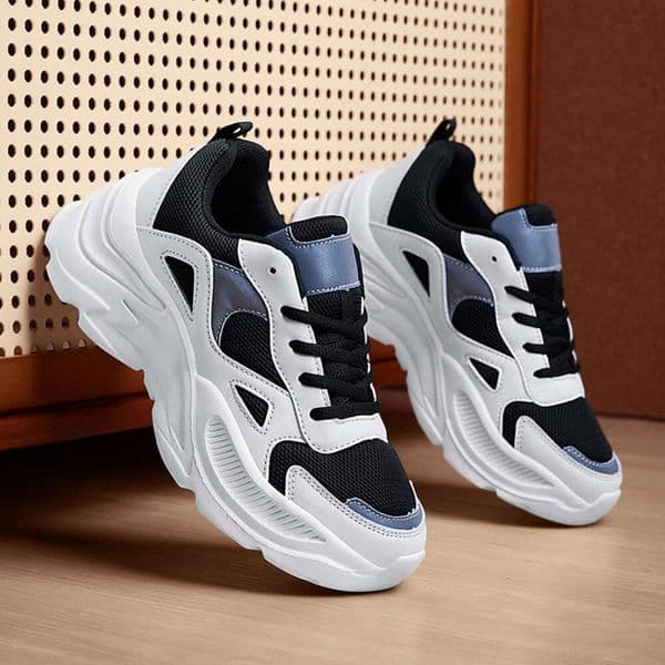 Women Chunky Sneakers Black White Fashion Thick Sole Casual Ladies Vulcanized Sports Shoes High Platform for Woman f27fc