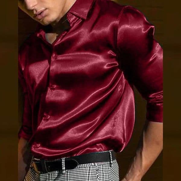 Summer mens shirt Long sleeve Party Evening dress Holiday Top Tshirt Silk red Golden Ceremony top skating co 240530Z