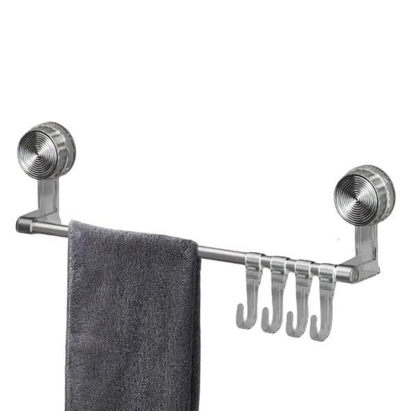 Suction cup towel bar toilet vacuum suction cup towel rack bathroom seamless non perforated single pole towel rack extendable 241125