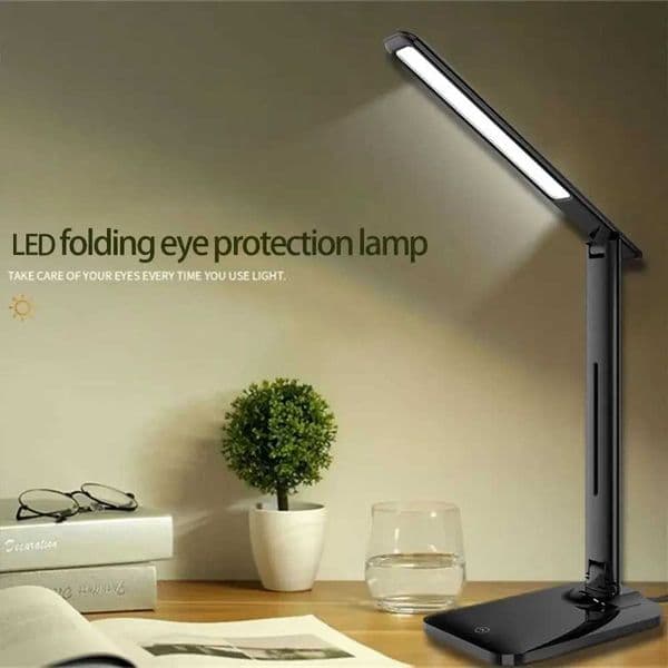 5W/10W LED Desk Lamp 5 Light Mode Bright Foldable Study Table Light with Adjustable Arm Dimmable Brightness Desktop Reading Lamp Z241130