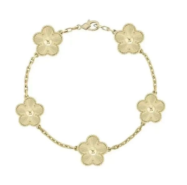Clover 10A Designer for Women Mens Charm Flower Gold Silvery Red Green Blue Diamond Chain Bracelet Christmas Gift