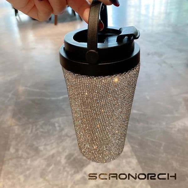 Stainless Steel Insulated Thermose Tumbler Coffee Cup Mug Portable Car Vacuum Flask Sparkling With Handle Beverage Water 241202
