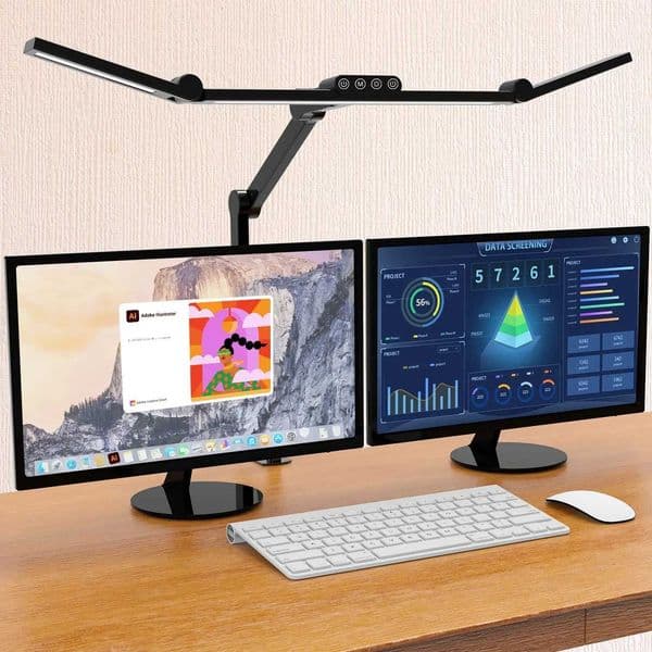 Led Desk Lamp with Clamp Architect Desk Lamp for Home Office with Atmosphere Lighting 24W Ultra Bright Auto Dimming Desk Light Z241130