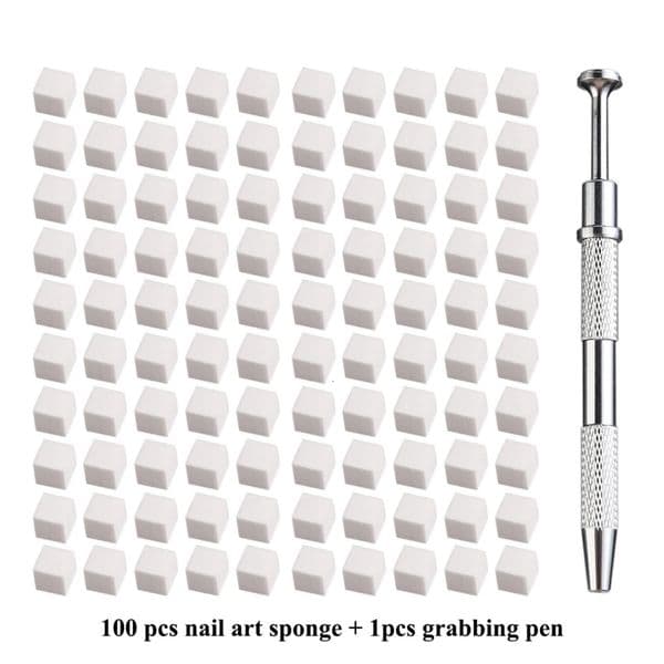 A set 100 kinds of soft sponges grab pens nail brushes - professional and high-quality care essence 241202 123