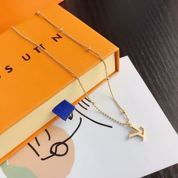 Luxury Designer Pendant bracelet necklaces designer Stainless Steel Plated Faux Leather Letter For Women Wedding Jewelry with box