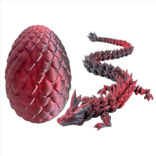 Articulated Dragon Rotatable 3D Printed Toy: Mystery Dragon Egg with Poseable Joints for Fidgeting and Surprise - Ideal for Autism ZZ
