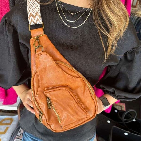Women's Fashionable Wide Shoulder Ribbon European And American Retro Women's Chest Waist Bag
