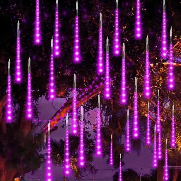 EU/US Plug Outdoor 8 Tubes LED Meteor Shower String Light for Party Wedding Garden Tree Decoration Christmas Garland Fairy Light Z241203