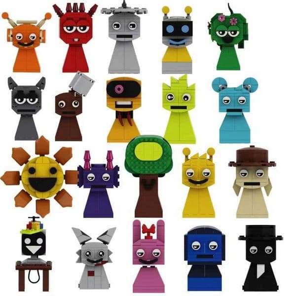 New Sprunki Rhythm Box Blackening Monster Music Game Peripheral Building Blocks Toy Model DollXJ241203