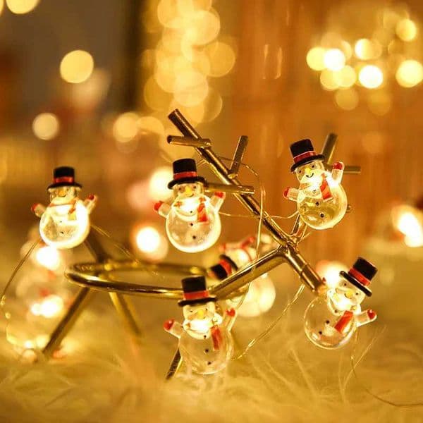 Christmas Decoration String Lights 2M 20 LED Fairy Garland Battery Powered Bedroom Living Room Garden Festive Light String Z241203