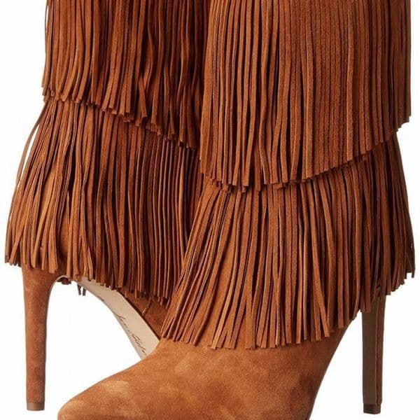 Hot Selling Tassel High-Heeled Short Autumn And Winter Handmade Women's Pointed Toe Slim Heel Ankle Boots, Commuting Shoes