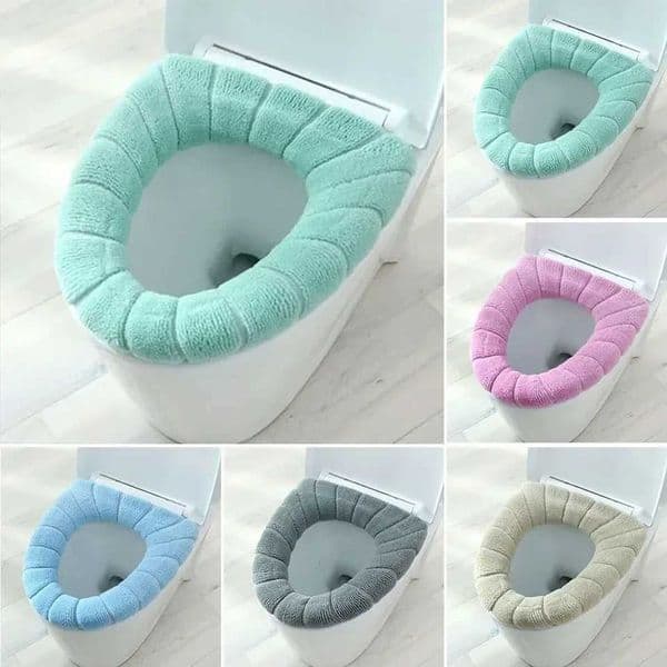 1 piece of winter warm toilet seat cover pad bathroom toilet seat pad thick and soft washable toilet heater accessory 30cm * 30cm W241204