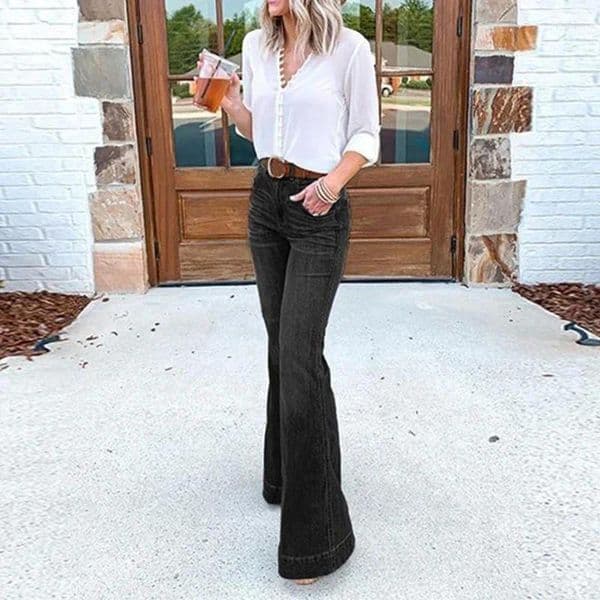 Women's Jeans For Women In Spring And Autumn Style High-waisted Slimming Tall Design Straight Floor-length Wide-leg Long Pants