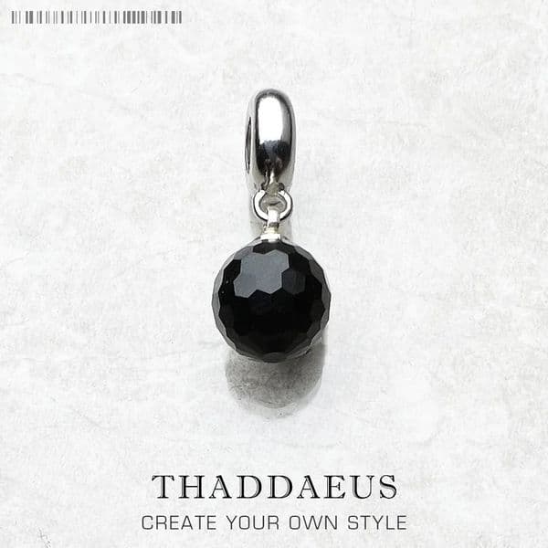 Black Gray Hanging Crystal 925 Sterling Silver Suncatchers Faceted Ball Pendant Charm For Women 241122