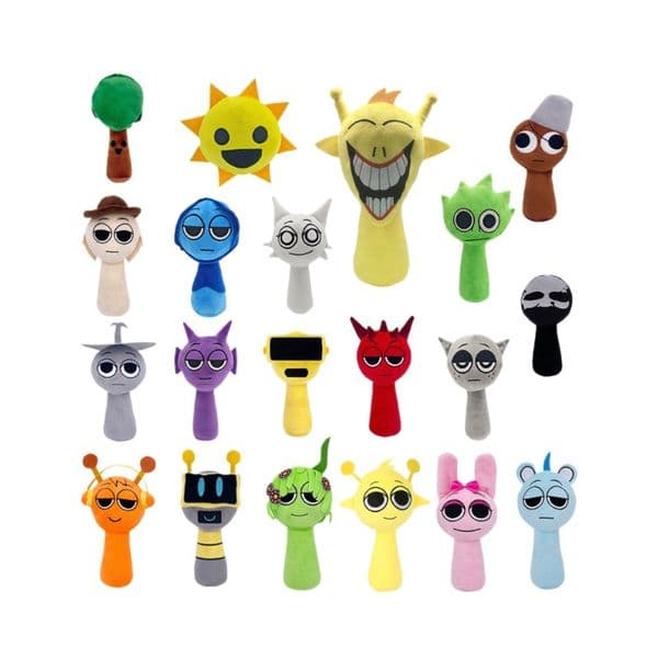 2026 New Factory Wholesale 25Cm Sprunki Plush Toy Rhythm Box Animation Around The Doll Children's Gifts Designer