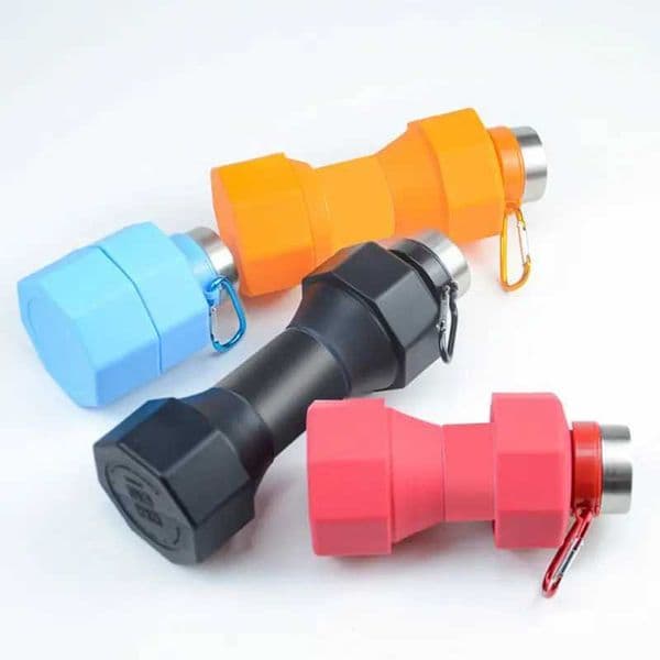 2026 New outdoor 650Ml Sports Silicone Water Coffee Cup Outdoor Travel Tool Foldable Fitness Bottle