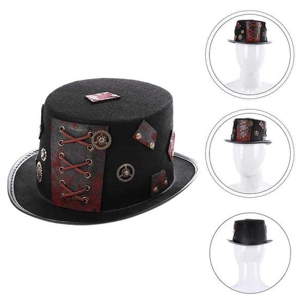 Steampunk Gear Mini Hat Retro Hair Clip Punk Gothic Headwear Lolita Net Mini Hat Cosplay Party Fancy Dress AccessoriesXJ241207