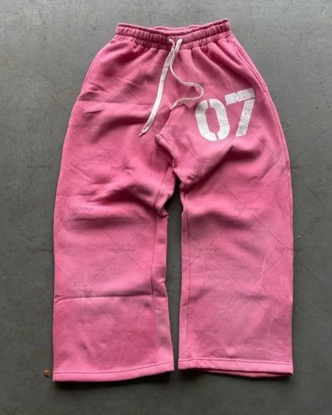 European and American High Street Harajuku sportswear personalized fashionable hoodies casual printed sports pants 241206