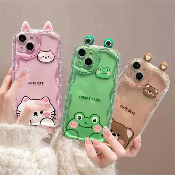 New Arrival Designer Phone Case For Galaxy A55 A15 A25 A35 A05 A05S A10 A11 A13 A14 S25 S24 Ultra Plus S24FE 3D Cute Rabbit Bear Frog Cat Ear Doll Box Z241209