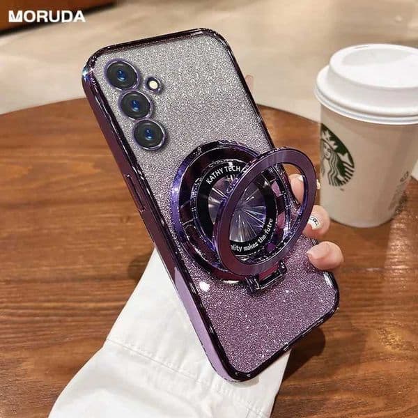 Hot Sale Designer Phone Case For Galaxy S24 Ultra S23 S22 Plus S21 S20 FE Note 20 A55 A54 A34 A52 A15 A14 Soft Cover Flash Ring Bracket Shell T241209