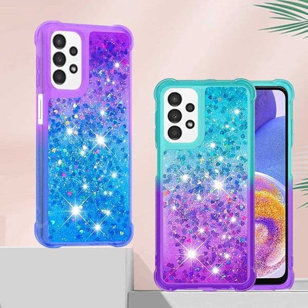 Hot Sale Designer Phone Case For Galaxy A52S 5G A32 A22 A52 A72 A02 A12 M12 M02 M32 Cover Phone Case Shining Dynamic Liquid Quicksand T241209