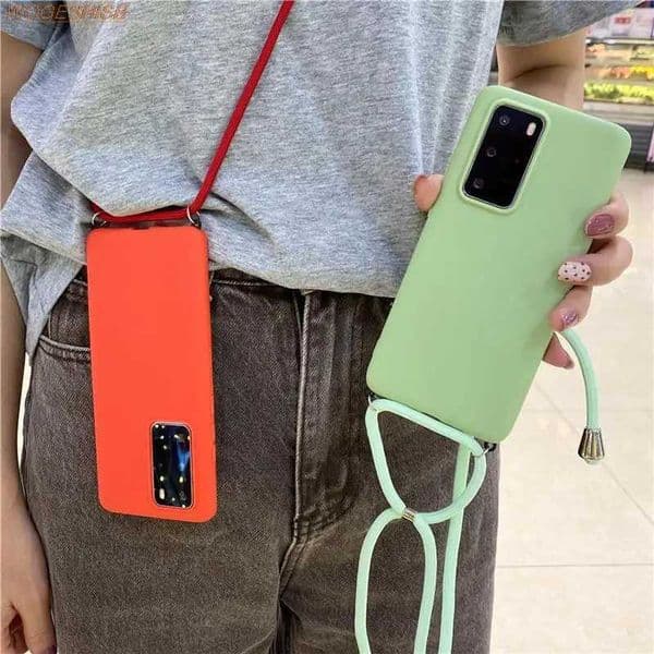 Hot Sale Cross body necklace strap phone case for Galaxy A02s A03s A11 A21s A31 A41 A51 A71 A01 A03 core soft cover T241209