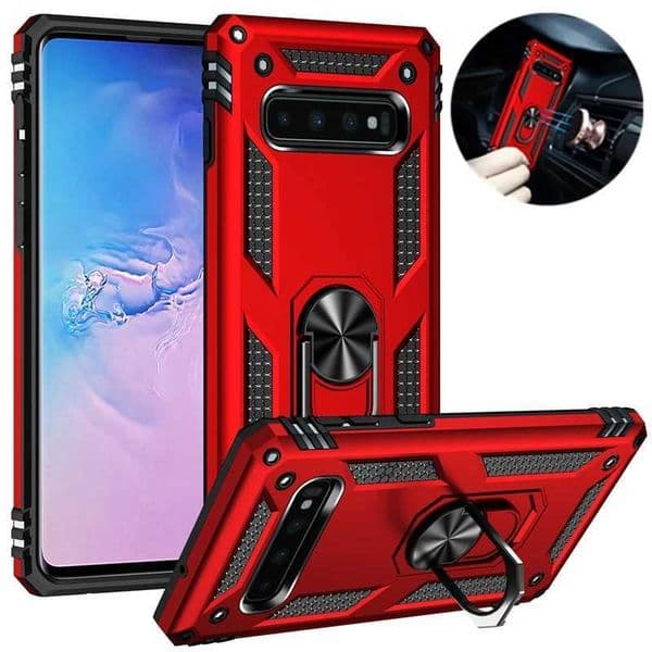Hot Sale Suitable for Galaxy S8 S9 S10 Plus phone cases armor magnetic ring holders and holder phone cases T241209