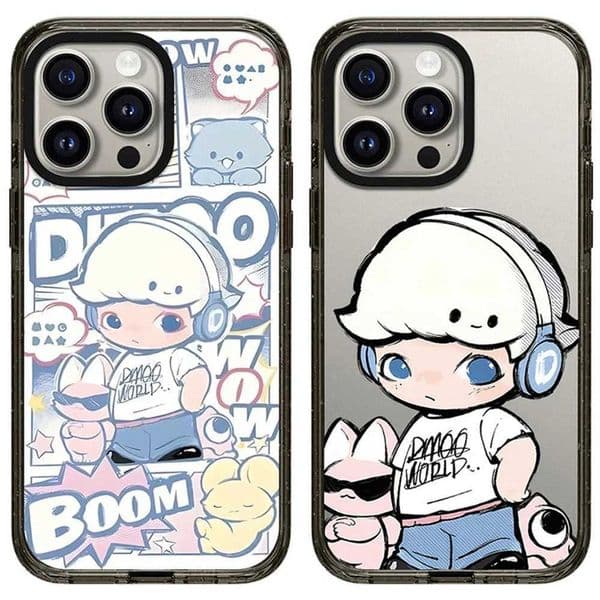 Hot Sale Doll Fashion 2.0 Acrylic Black Border Magnetic Phone Case Cover Suitable for iPhone 12 13 14 15 16 Pro Max Phone Case T241209