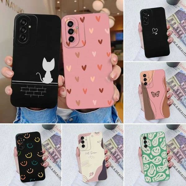 Suitable for Galaxy M13 M14 phone cases Love Heart upgraded camera protection liquid silicone back cover M241209