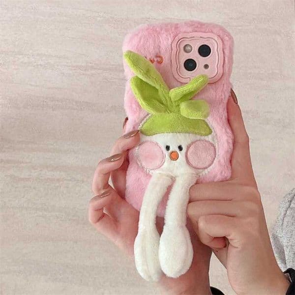 New Arrival Suitable for iPhone 16 15 14 13 Pro Max 14 Plus 15 Plus Cute Plush Cartoon Plush Cover Phone Case Z241209