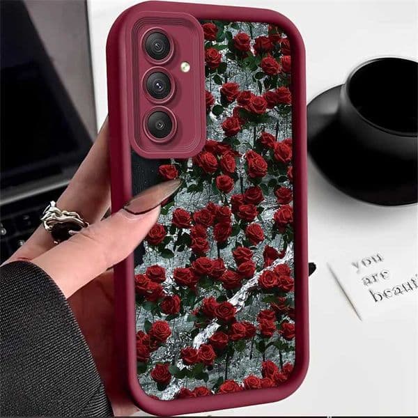 A 54 A 55 A 34 Rose Silicone Phone Case Suitable for Galaxy A54 A55 A13 A14 A23 A24 A25 A34 A35 4G 5G Cover A 13 A 14 M241209