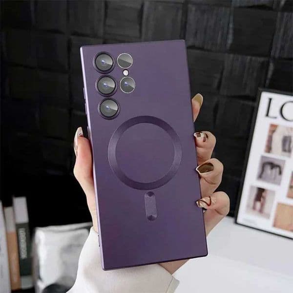 Hot Sale shell for Galaxy S24 S23 S22 S21 Ultra Fe Plus luxury magnetic wireless charging bumper cover accessories T241209