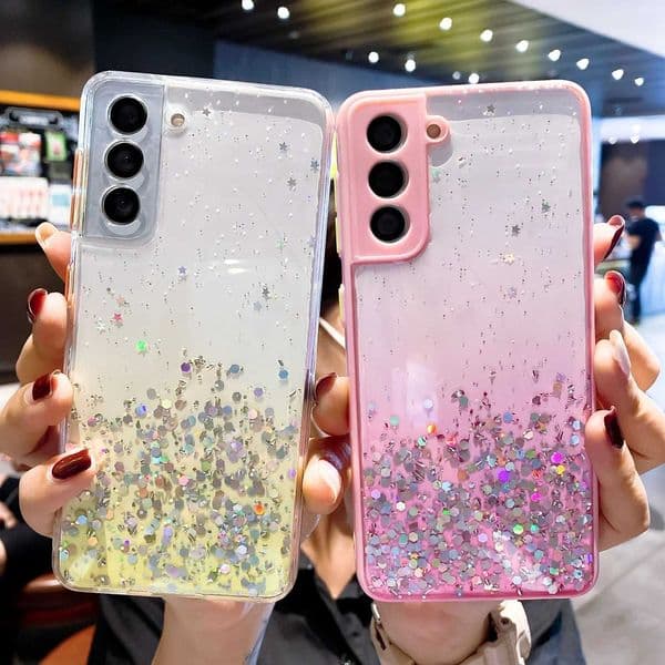 New Arrival Gradient glitter phone case for Galaxy S21 FE S22 S23 Plus Ultra A73 A72 A71 A52S A53 A54 5G soft TPU cover L02 Z241209